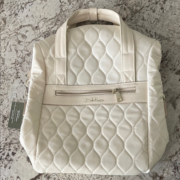 Bella Russo Ivory Quilted Backpack - Picture 1 of 9